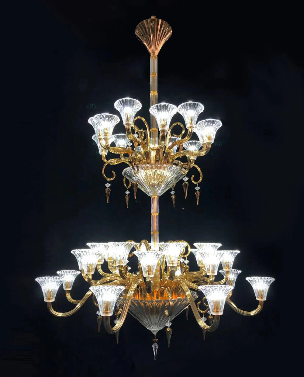 High Quality Mille Nuits Gold Chandelier Lustre Crystal Lighting - Joyfuzzy