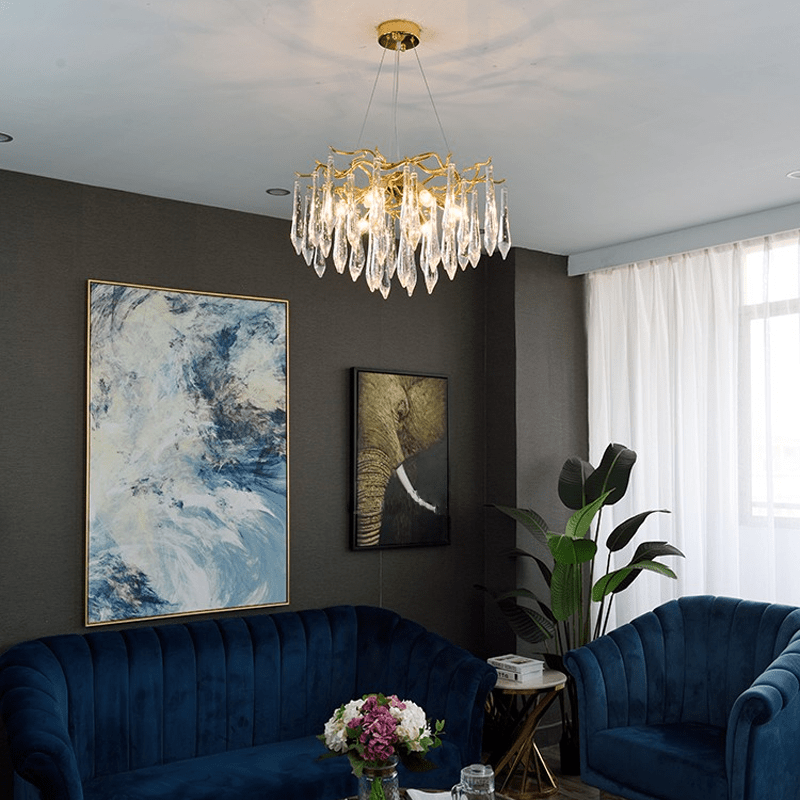 Hurrey Branch Crystal Rain Chandelier - 23.62" diamJoyfuzzy