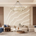 ECLFZ Two-Tier Round Chandelier 48