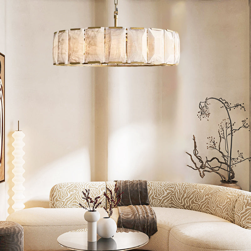 Harfz Calcite Round Chandelier 43"