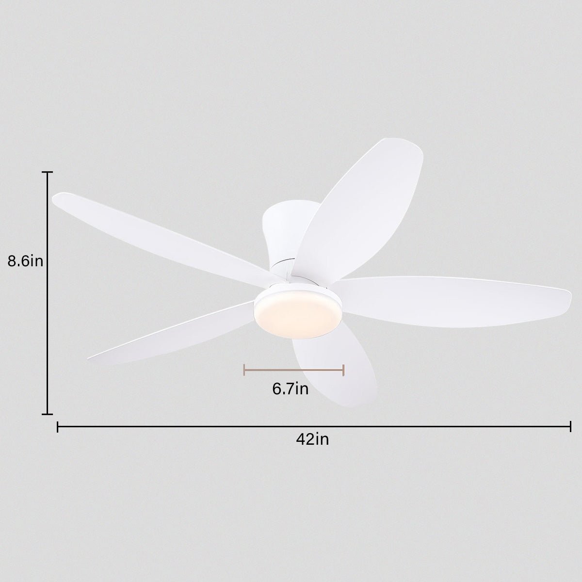 Indoor/Outdoor Recessed Black Ceiling Fan Light - Joyfuzzy