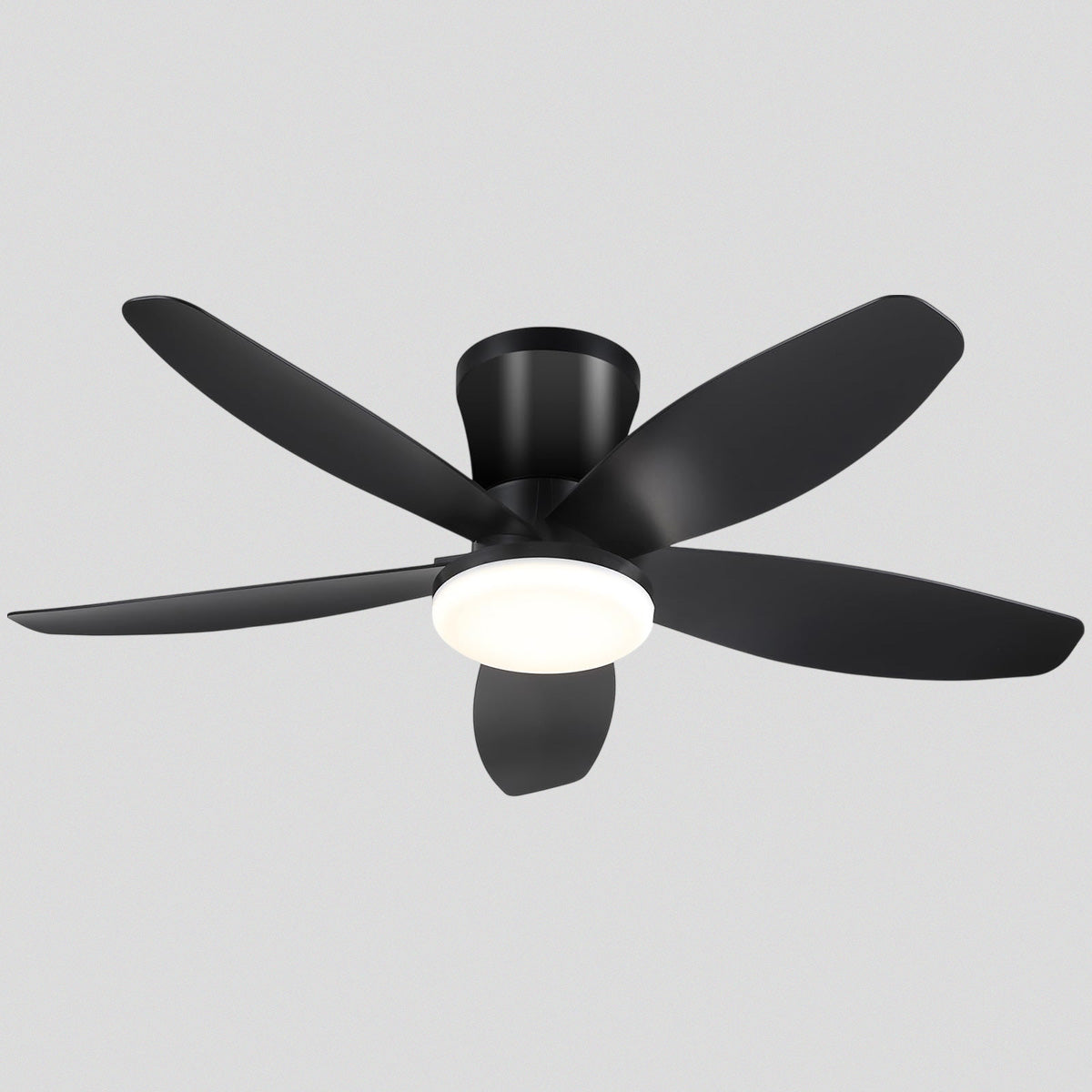 Indoor/Outdoor Recessed Black Ceiling Fan Light-ceiling light-Black-36"-Joyfuzzy