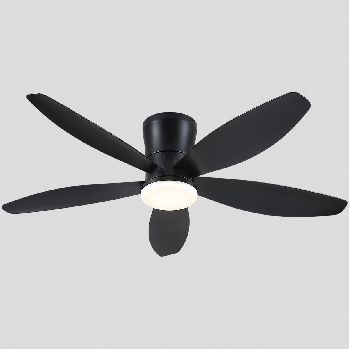 Indoor/Outdoor Recessed Black Ceiling Fan Light-ceiling light-Black-48"-Joyfuzzy