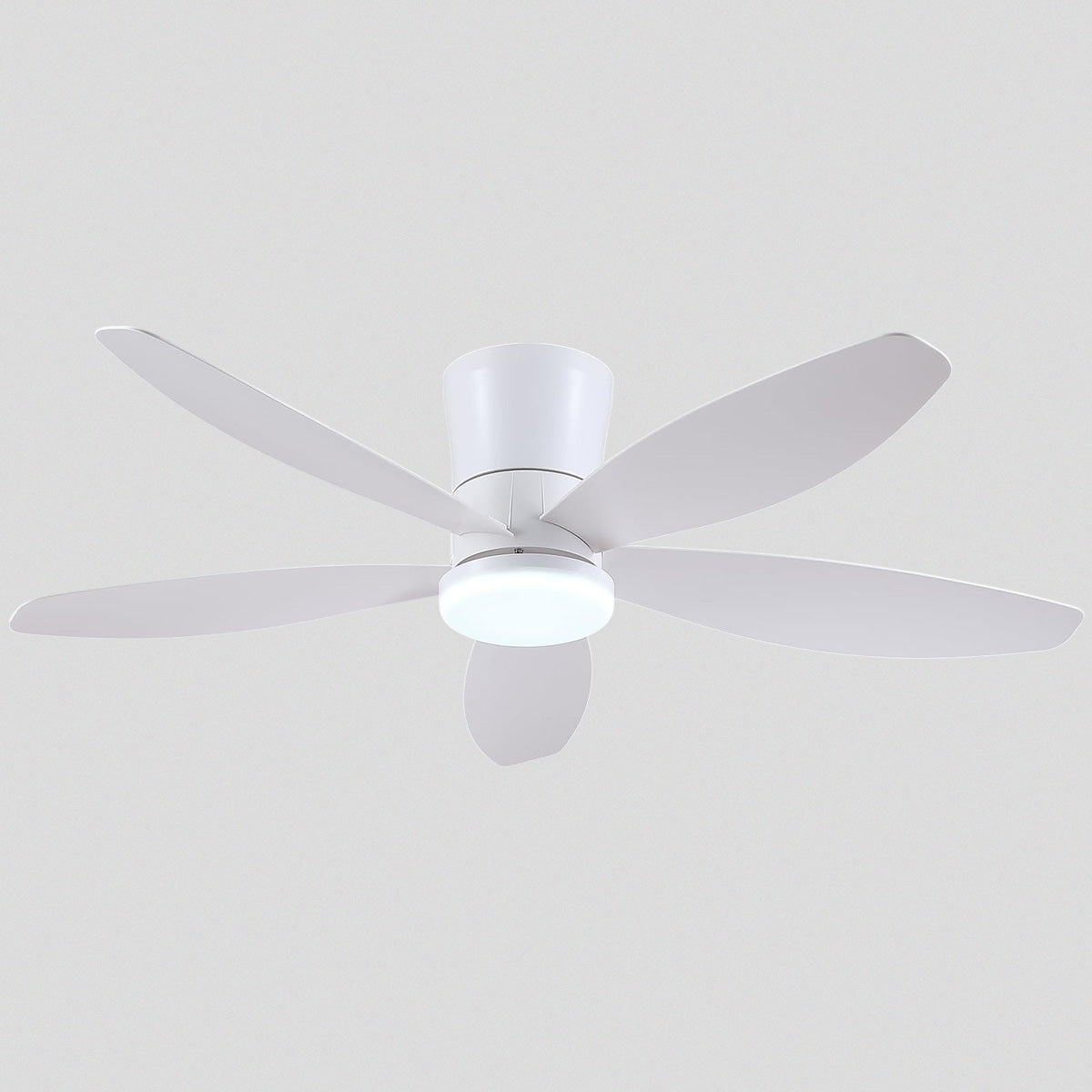 Indoor/Outdoor Recessed Black Ceiling Fan Light-ceiling light-White-48"-Joyfuzzy