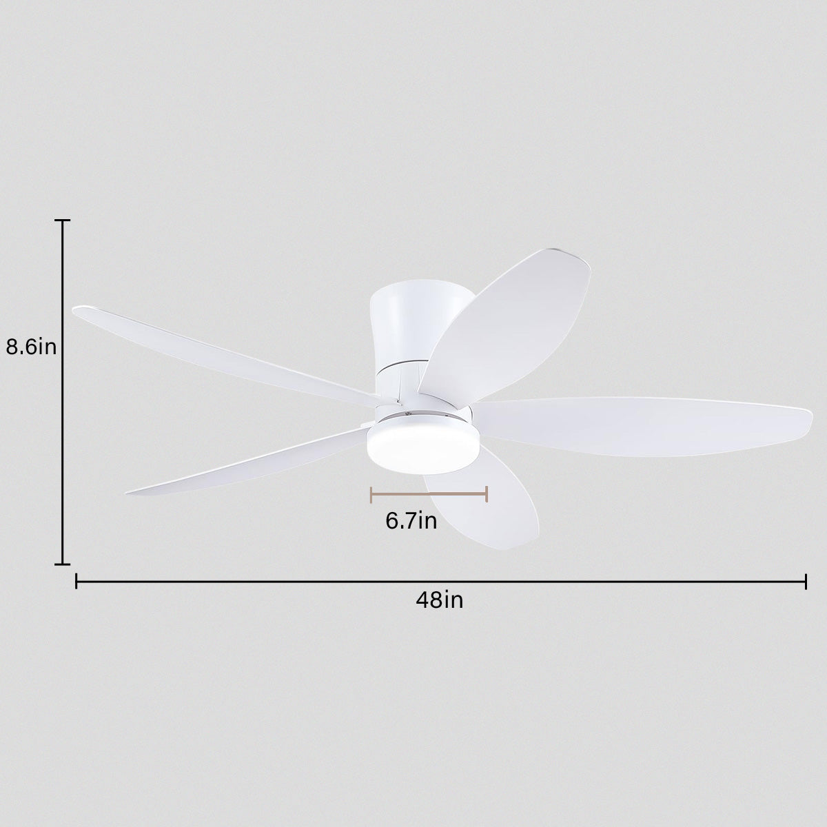 Indoor/Outdoor Recessed Black Ceiling Fan Light-ceiling light-Joyfuzzy