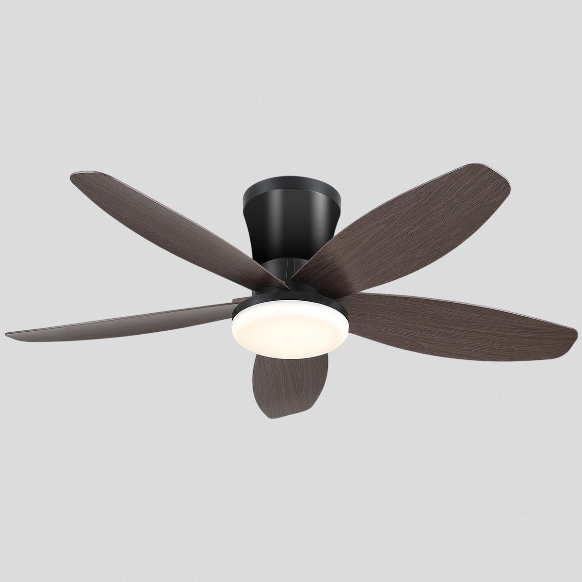Indoor/Outdoor Recessed Black Ceiling Fan Light-ceiling light-Brown-36"-Joyfuzzy