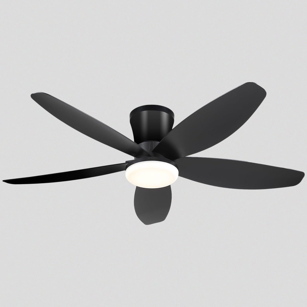 Indoor/Outdoor Recessed Black Ceiling Fan Light - Joyfuzzy