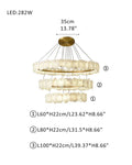 Irregular Alabaster Multi-Layered Round Chandelier-Chandelier-Joyfuzzy-D60+D80CM-Joyfuzzy