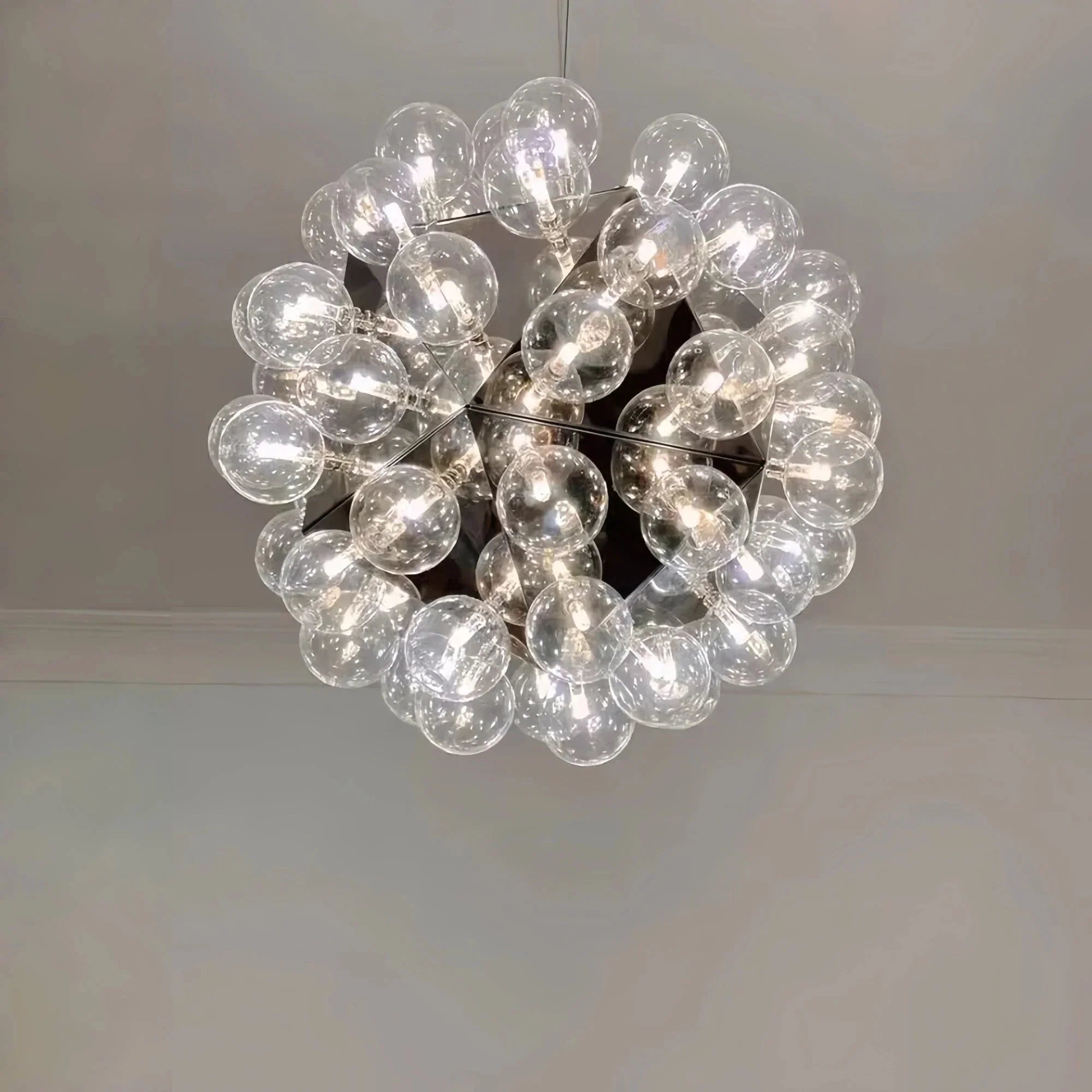 Italian Designer Creative Glass Ball Chandelier Scandinavian Dandelion Hallway/Entryway/Staircase Light Fixture - Joyfuzzy