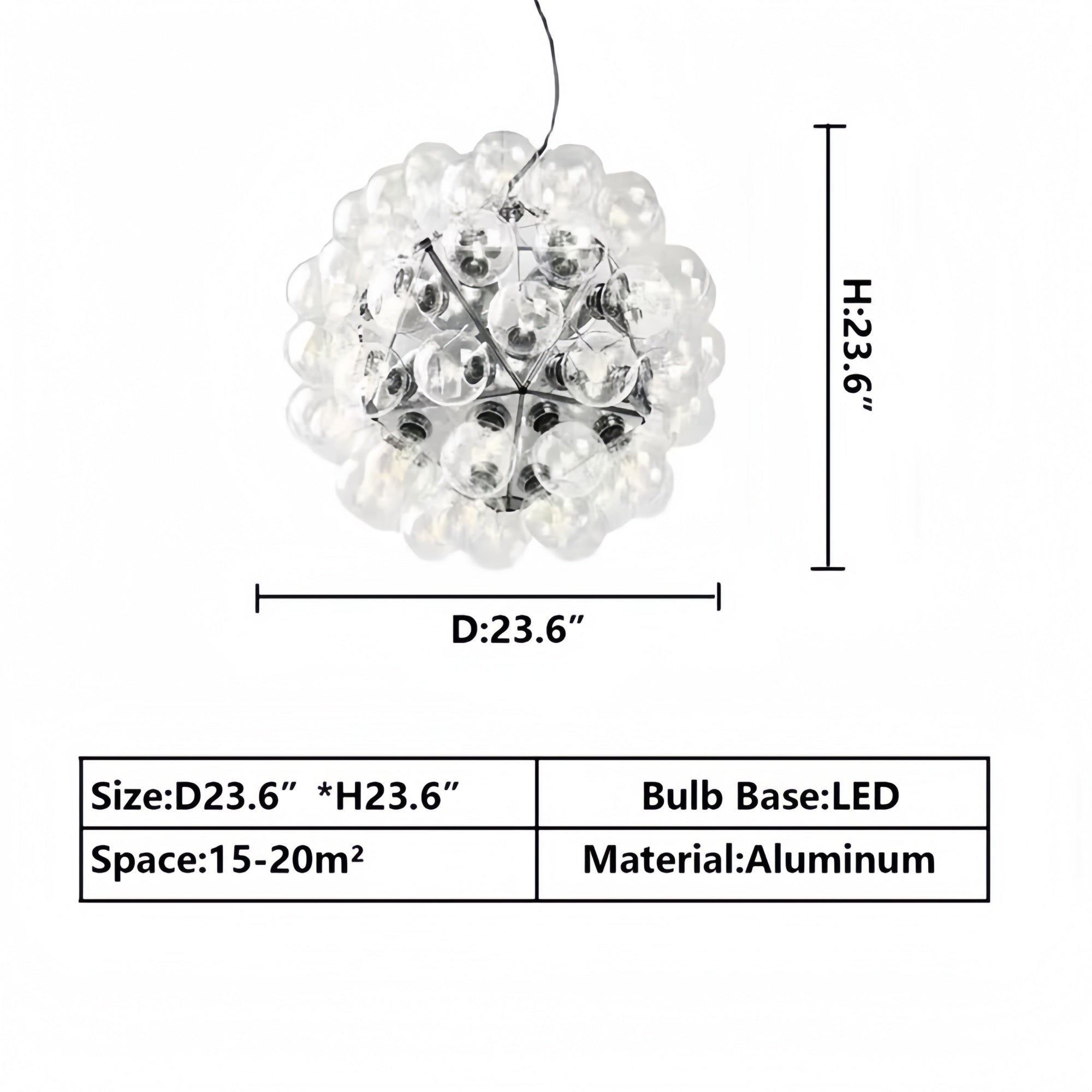 Italian Designer Creative Glass Ball Chandelier Scandinavian Dandelion Hallway/Entryway/Staircase Light Fixture - Joyfuzzy