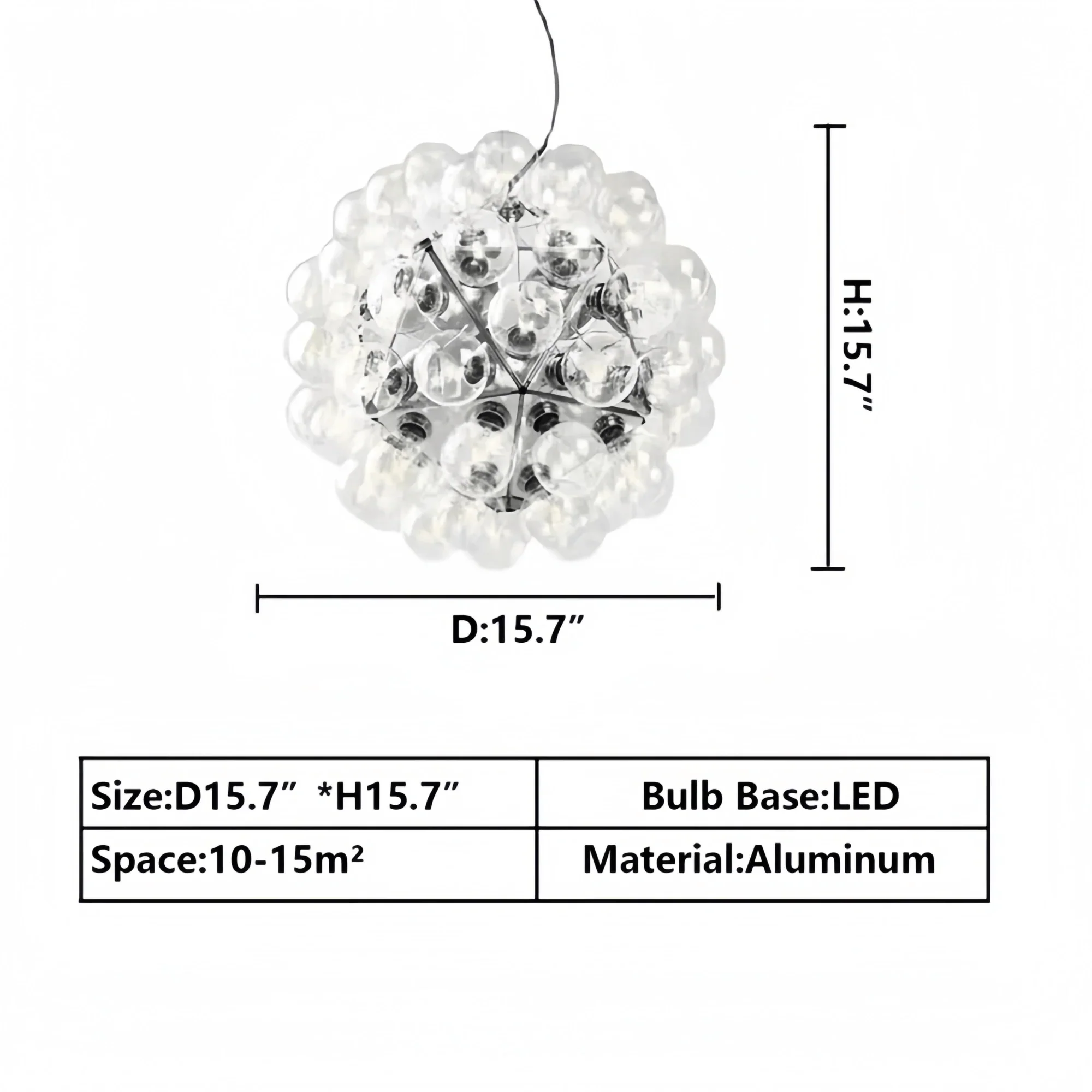 Italian Designer Creative Glass Ball Chandelier Scandinavian Dandelion Hallway/Entryway/Staircase Light Fixture - Joyfuzzy