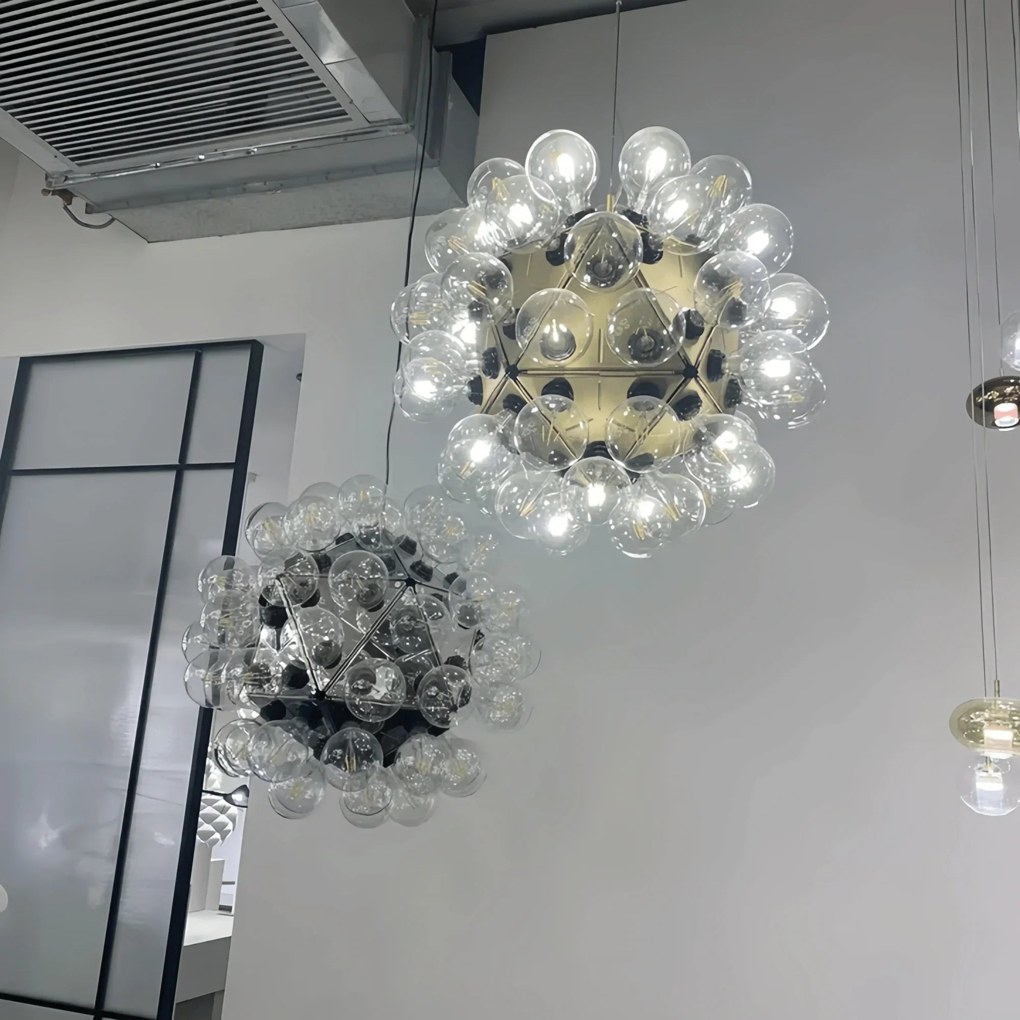 Italian Designer Creative Glass Ball Chandelier Scandinavian Dandelion Hallway/Entryway/Staircase Light Fixture - Joyfuzzy