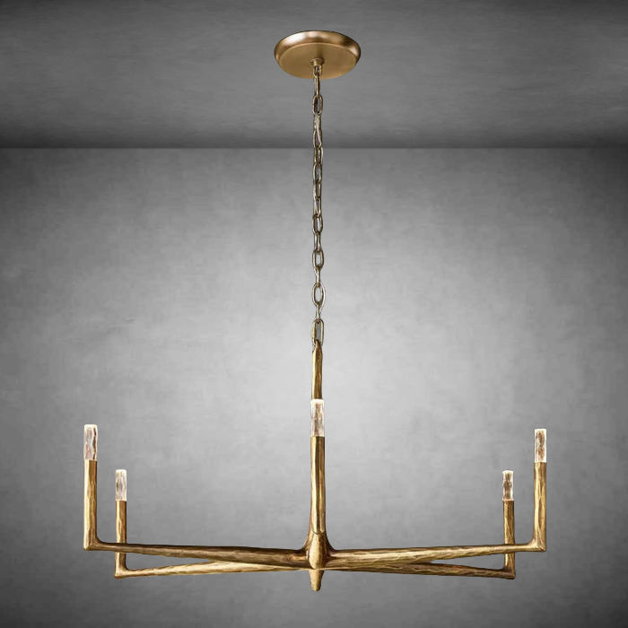 Thaddeas Forged Round Chandelier 36" 48” 60” 72”