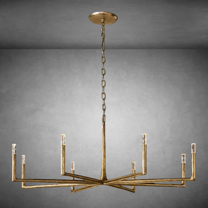 Thaddeas Forged Round Chandelier 36" 48” 60” 72”