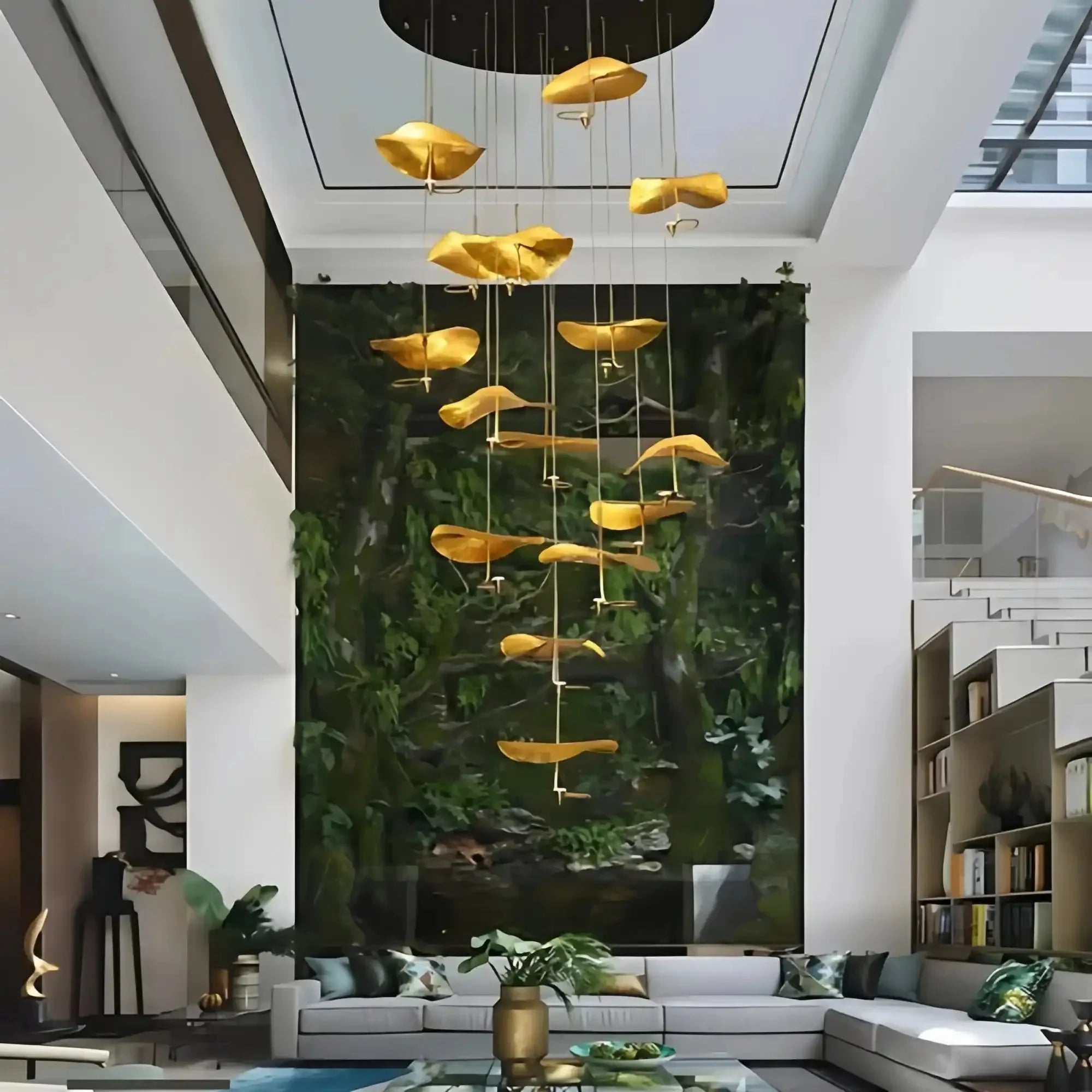 Jenissa Vintage Crystal Staircase Chandelier High Ceiling Luxury Lighting - Joyfuzzy