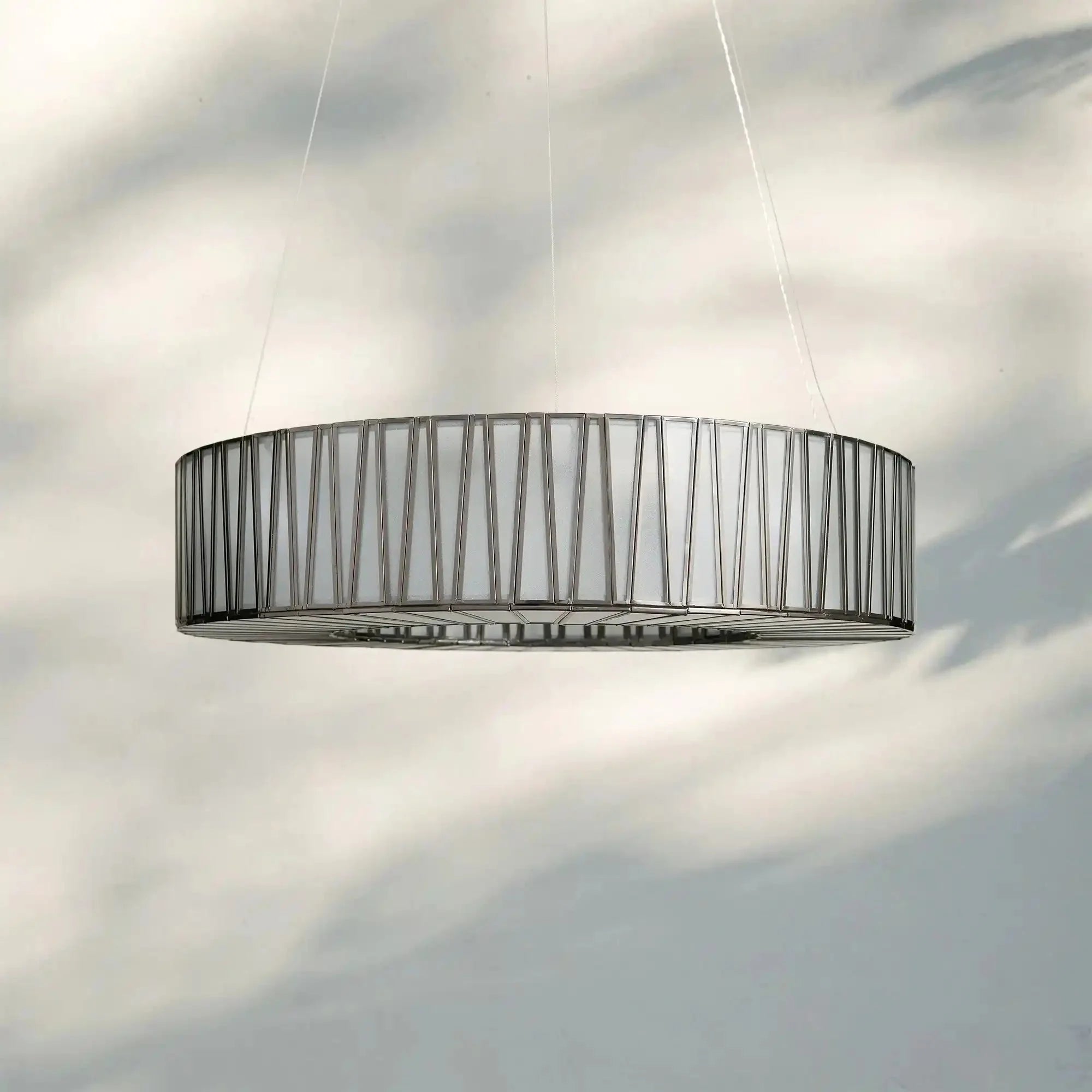 Jeunet Glass Round Chandelier 24" 36'' 42" 60''D - 60"WBrassJoyfuzzy
