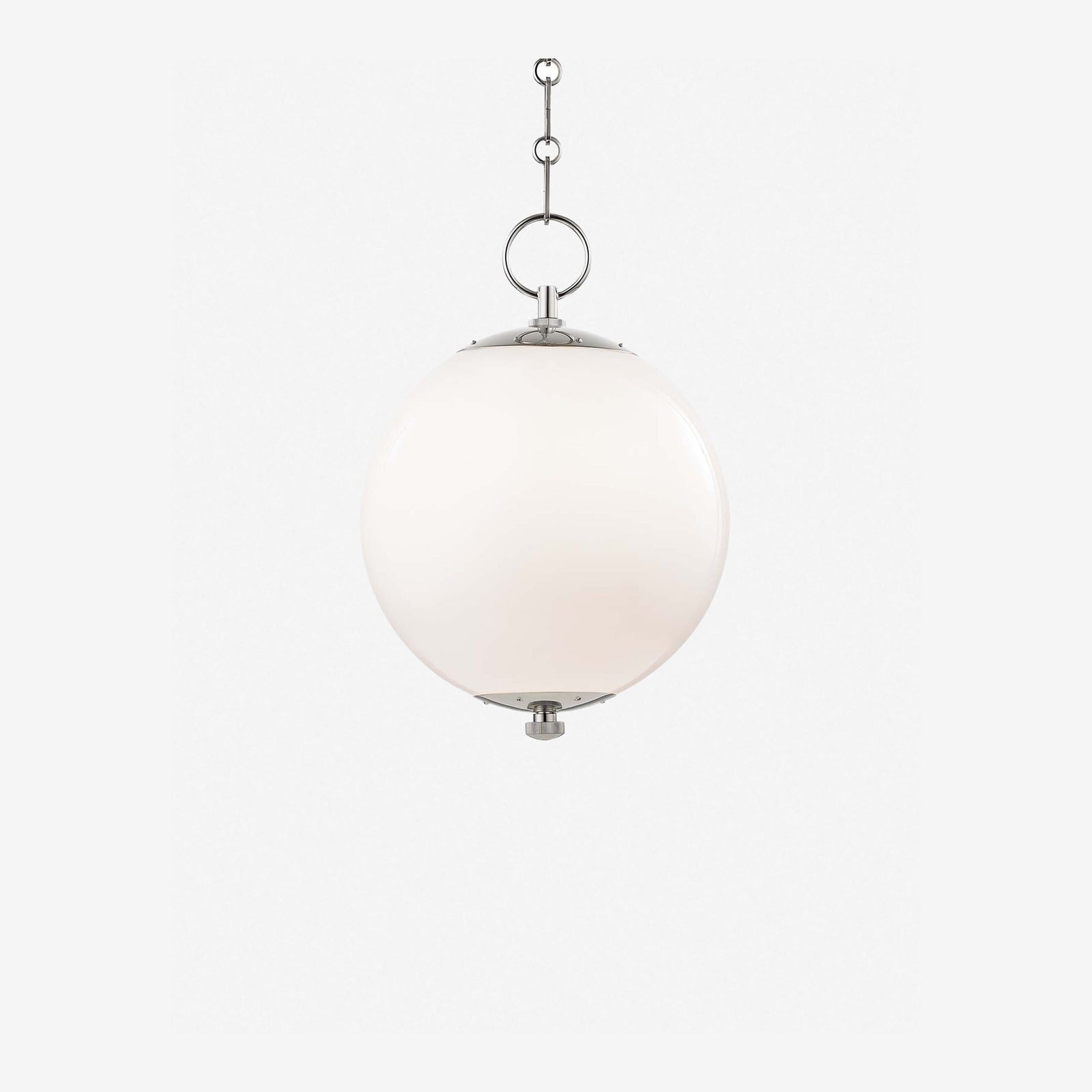 Kikki Aged Brass Opal Glass Globe Pendant