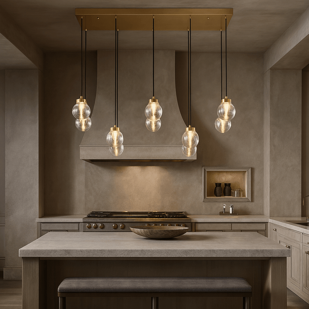 Bossen suspension chandelier illuminated