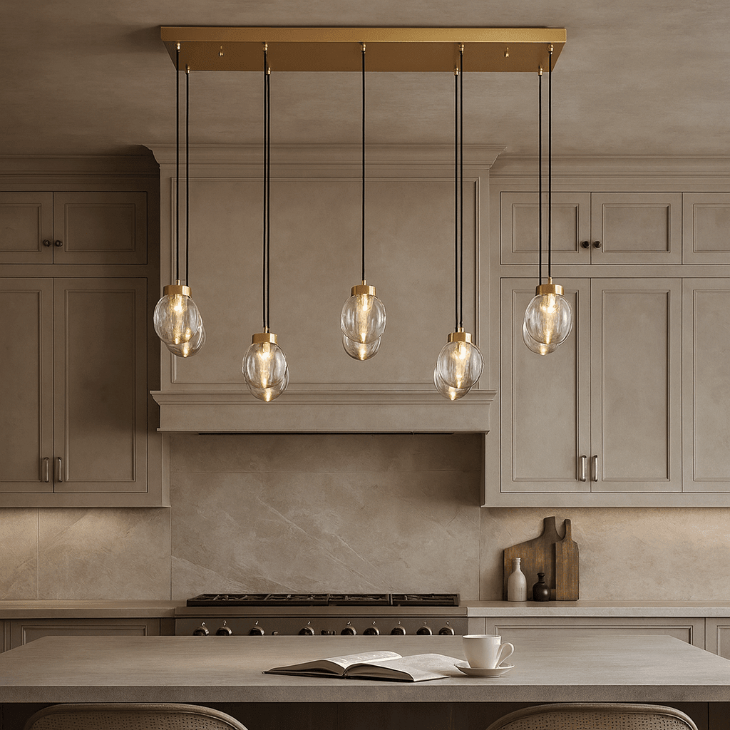 Bossen suspension chandelier full view