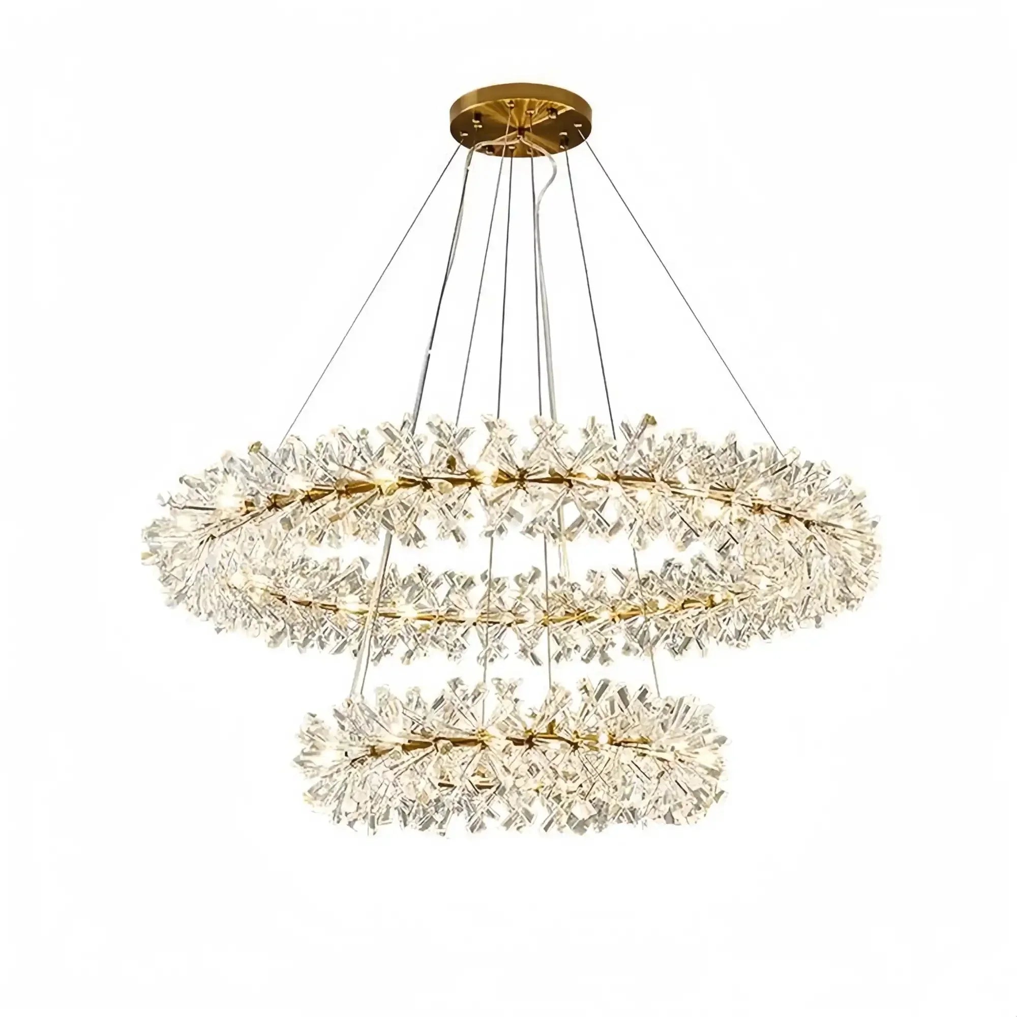 Kylia Ring Crystal Chandelier - Joyfuzzy