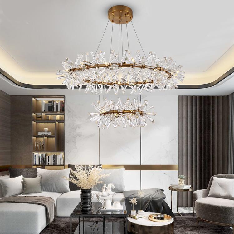Kylia Ring Crystal Chandelier - Joyfuzzy