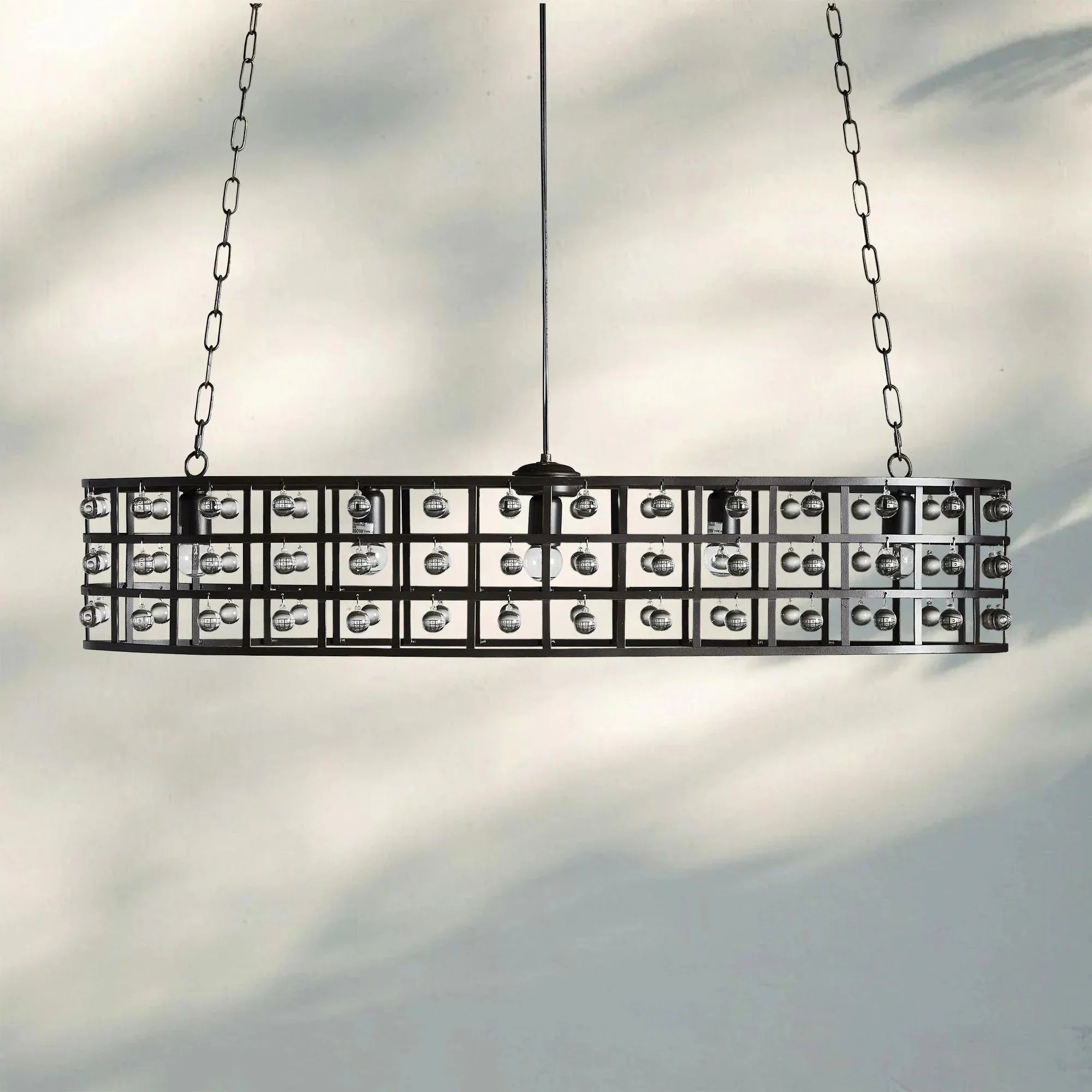 La Caged 5 - Light Oval Chandelier - BronzeJoyfuzzy
