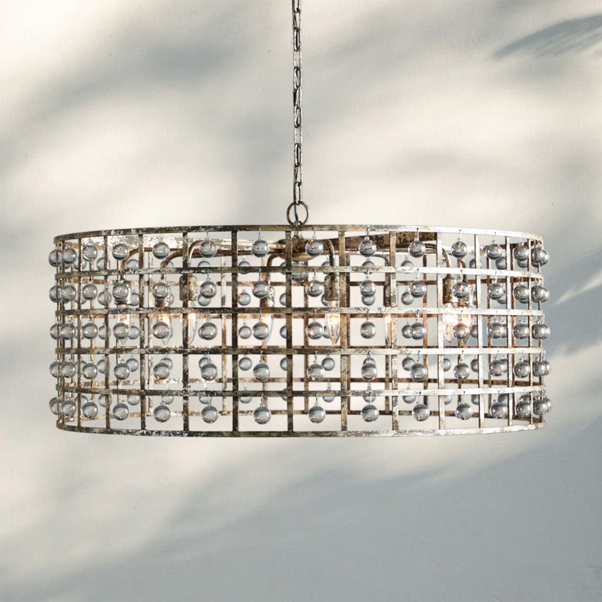 La Caged Round Chandelier 6/8/12 Light - 12 - LightBronzeJoyfuzzy