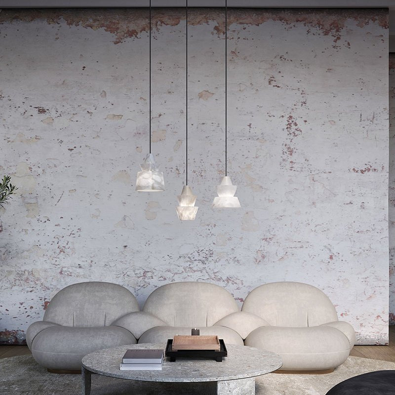 Lab Small Alabaster Coffee Table Pendant, Modern Pendant Light Besides Bed - Joyfuzzy