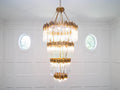 Large Elegant Multi - layers Glam Glass Chandelier for High - ceiling Staircase/Entryway/Living/meeting Room - 4 Layers/D40