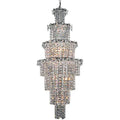 Large Multi - pieces Crystal Chandelier Stylish Ceiling Light Fixture For Foyer Living Room Staircase - D23.6