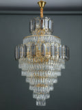 Large Staircase Crystal Chandelier Living Room Ceiling Light Fixture For Hotel Entrance In Gold Finish - D59.1