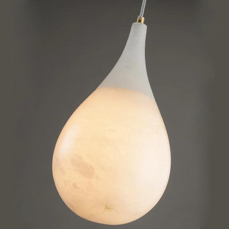Larry Alabaster Rain Modern Pendant Light - Joyfuzzy