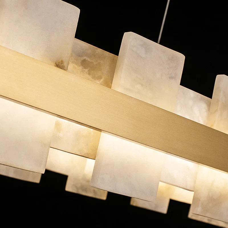 Larry Modern Oval Marble Island Chandelier - Joyfuzzy