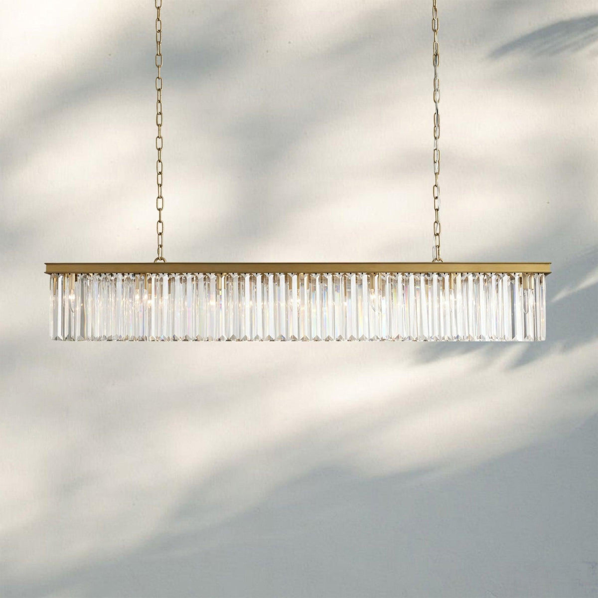 Leyland Rectangular Chandelier 60''72''-60''-Brass-