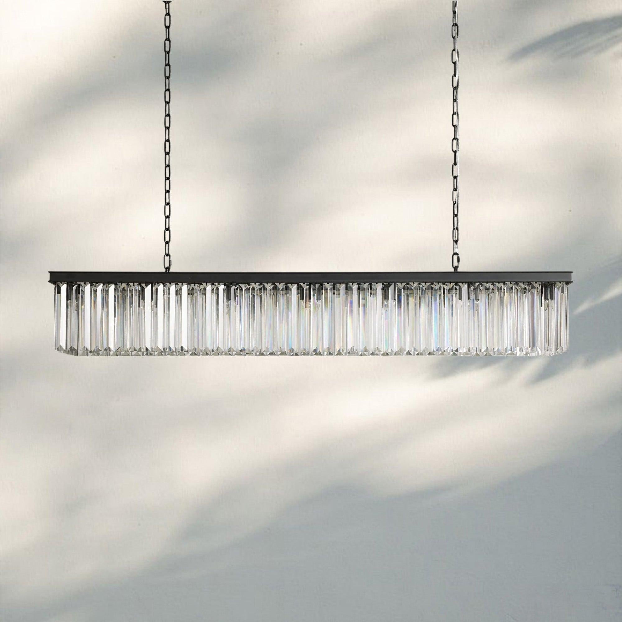 Leyland Rectangular Chandelier 60''72''-72''-Bronze-