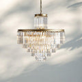 Layland Tiered Round Chandelier Lighting-22-Light 32.5''-Antique Brass-