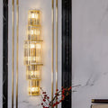 Light Luxury Crystal Layered Wall Lamp - Joyfuzzy
