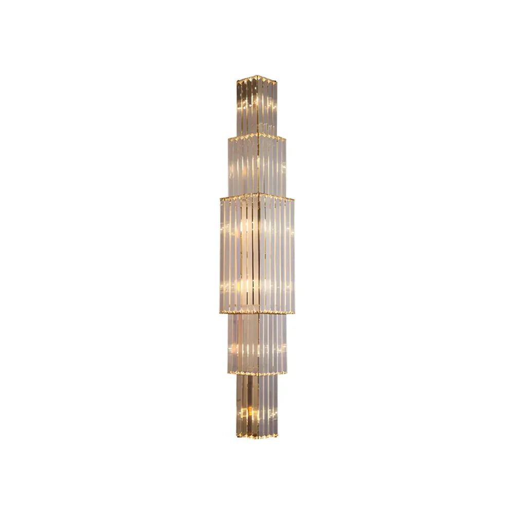 Light Luxury Crystal Layered Wall Lamp - Joyfuzzy