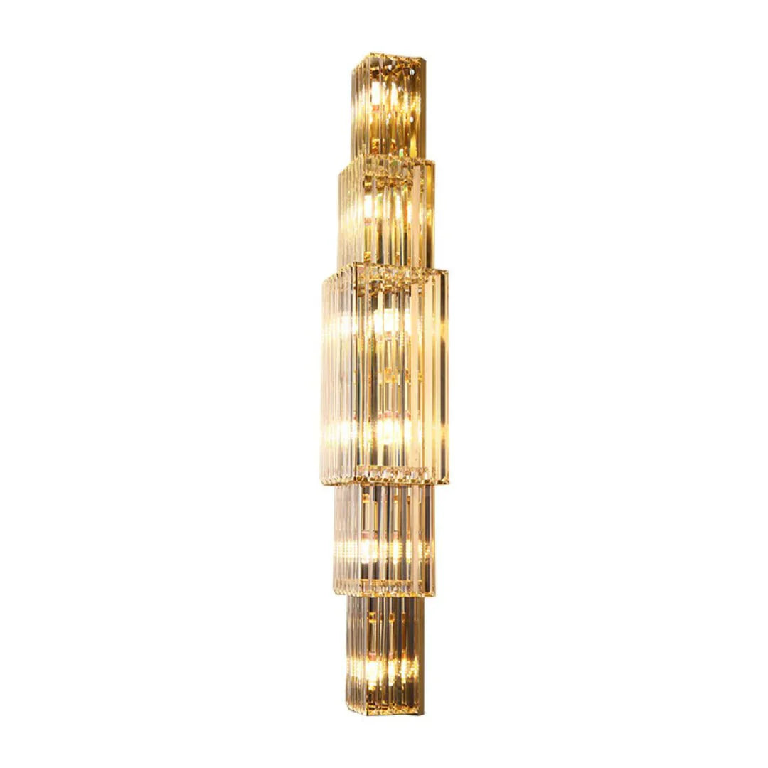 Light Luxury Crystal Layered Wall Lamp - Joyfuzzy