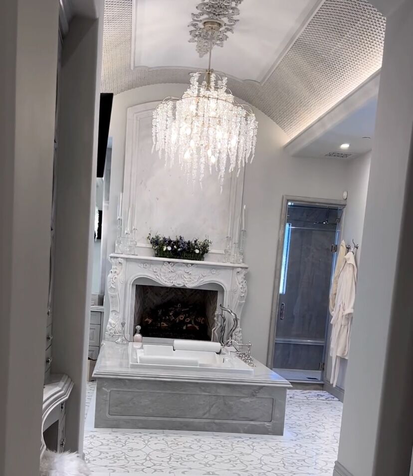 Light Luxury Silver Flower Branch Chandelier with Icicle Details for Bedroom Dining Room and Hallway - 9 Lights/D 23.6"*H 27.8"Warm LightJoyfuzzy