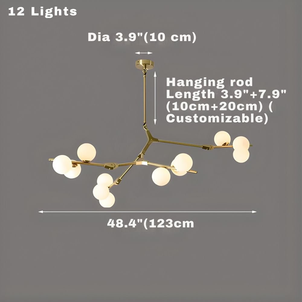 Lio Modern Tree Branch Ceiling Light Fixture - Gold48.4"(123cm)Warm Light 3000KJoyfuzzy