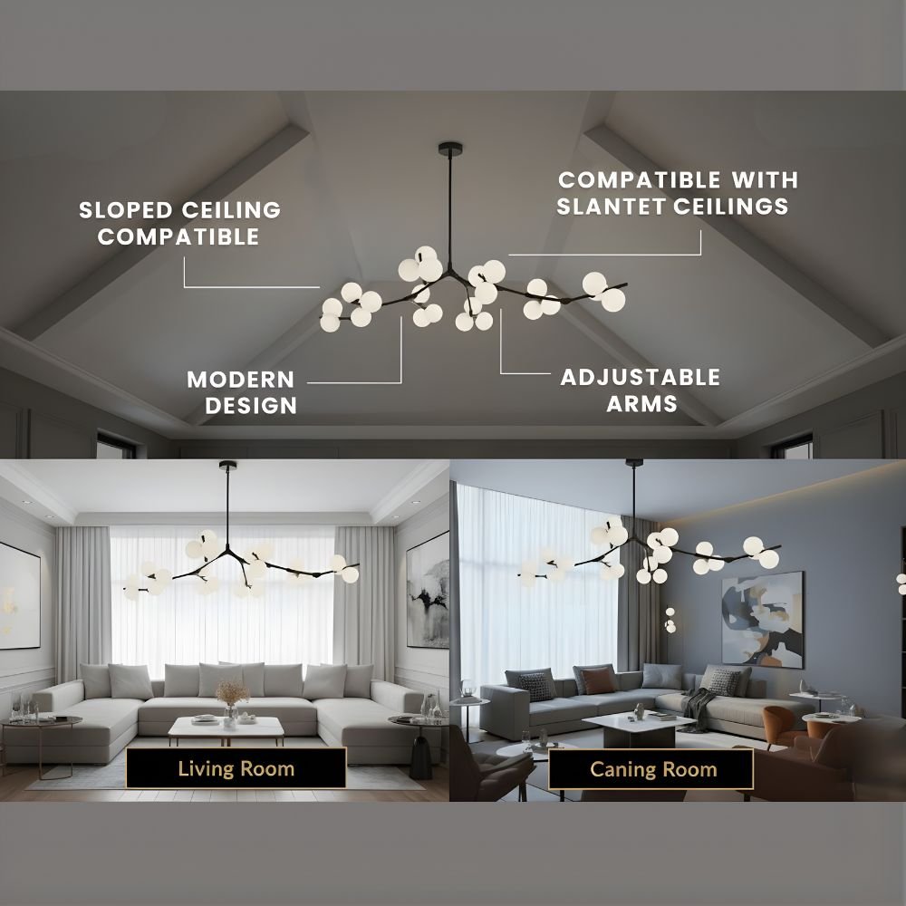 Lio Modern Tree Branch Ceiling Light Fixture - Gold48.4"(123cm)Warm Light 3000KJoyfuzzy