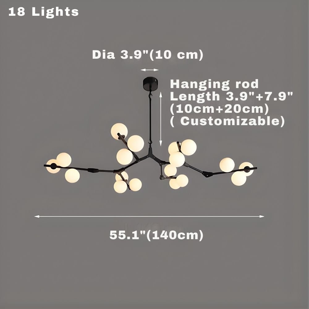 Lio Modern Tree Branch Ceiling Light Fixture - Gold48.4"(123cm)Warm Light 3000KJoyfuzzy