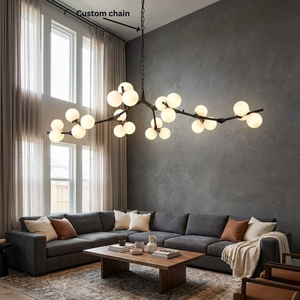 Lio Modern Tree Branch Ceiling Light Fixture - Gold48.4"(123cm)Warm Light 3000KJoyfuzzy