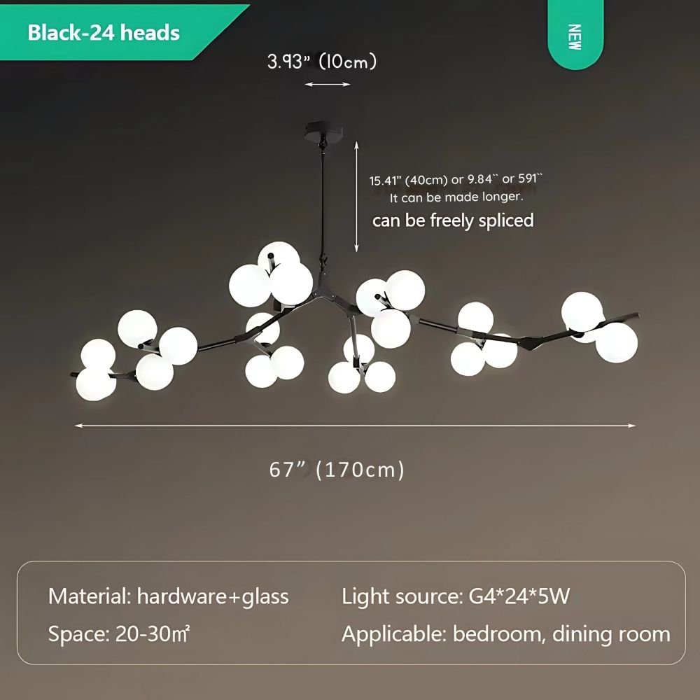 Lio Modern Tree Branch Ceiling Light Fixture - Gold48.4"(123cm)Warm Light 3000KJoyfuzzy