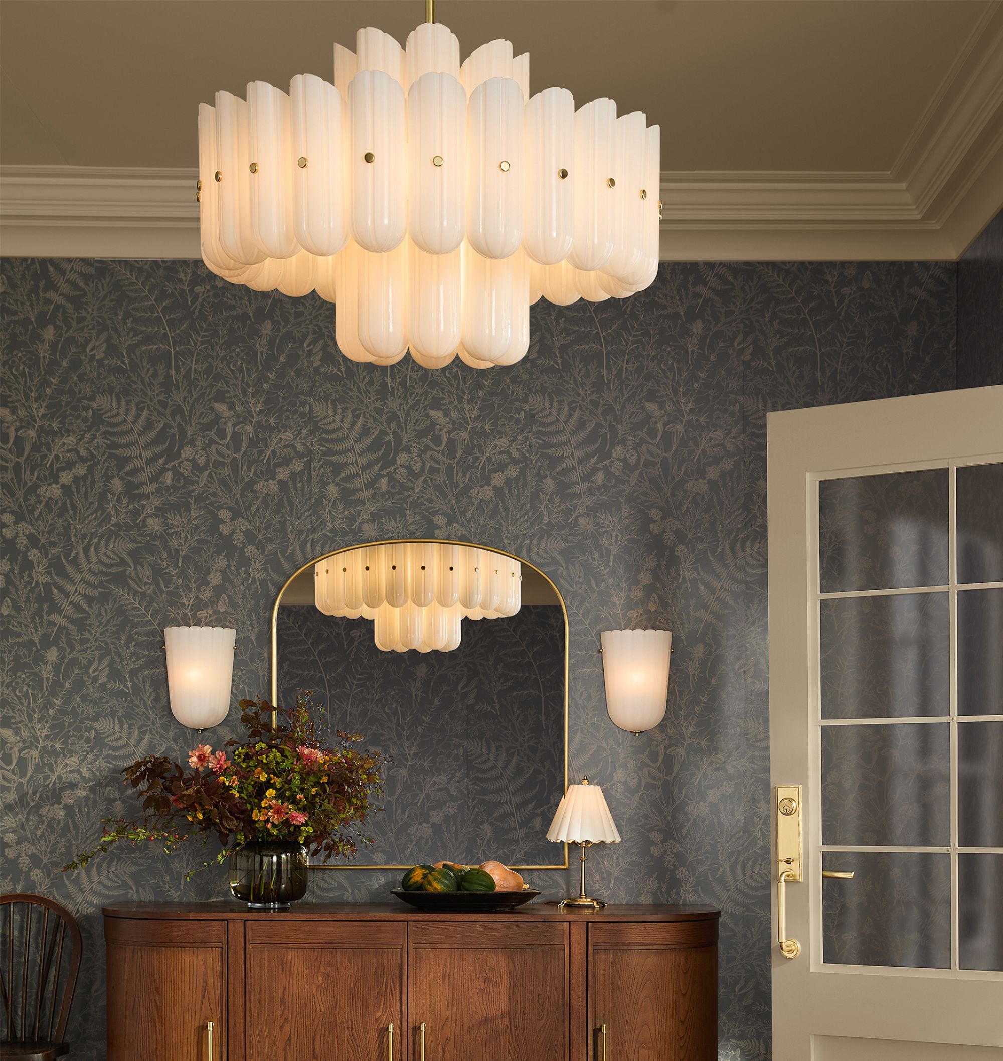 Lorna LED Double Tier Chandelier 25" 35" 46" - Aged Brass35"Joyfuzzy