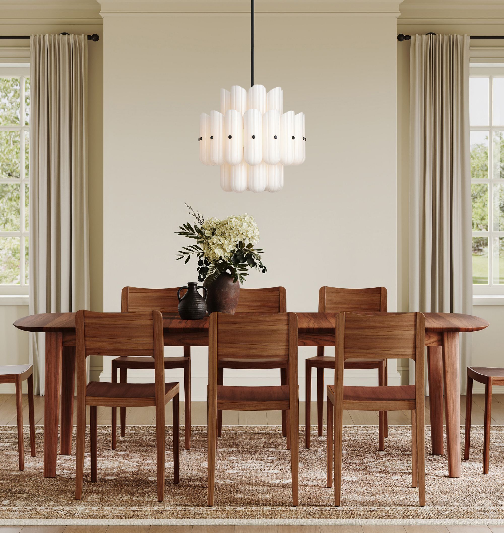 Lorna LED Double Tier Chandelier 25" 35" 46" - Bronze25"Joyfuzzy