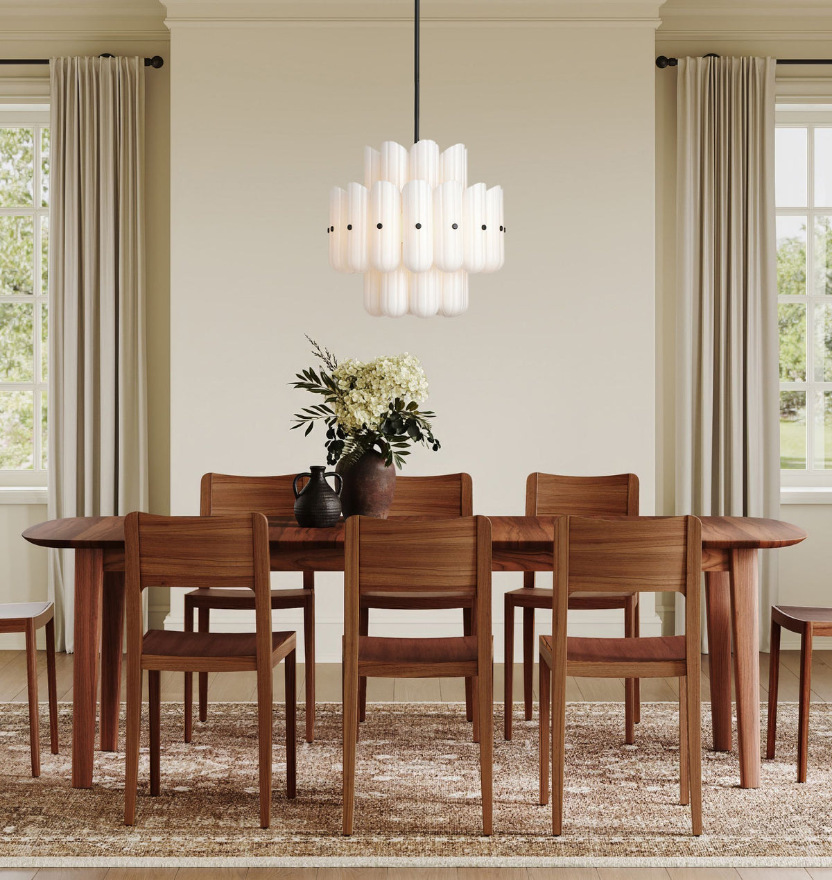 Lorna LED Double Tier Chandelier 25" 35" 46" - Bronze25"Joyfuzzy