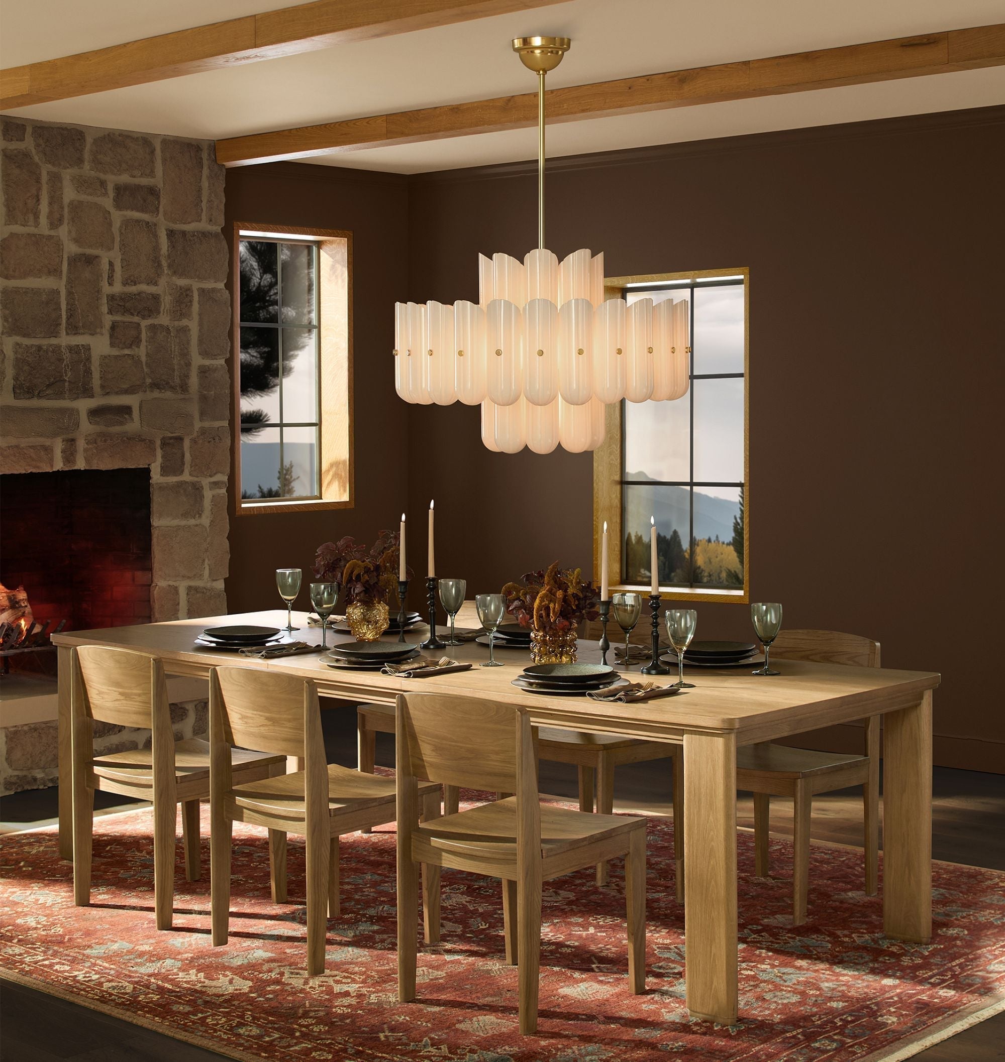 Lorna LED Double Tier Chandelier 25" 35" 46" - Bronze25"Joyfuzzy