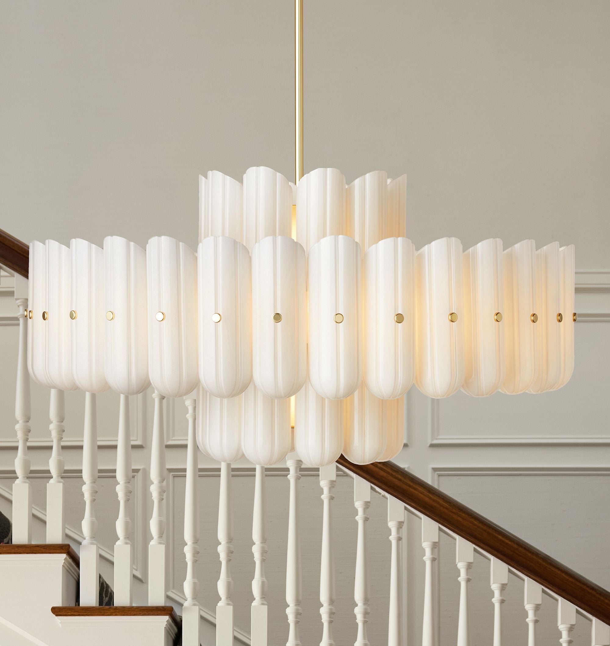 Lorna LED Double Tier Chandelier 25" 35" 46" - Polished Nickel46"Joyfuzzy